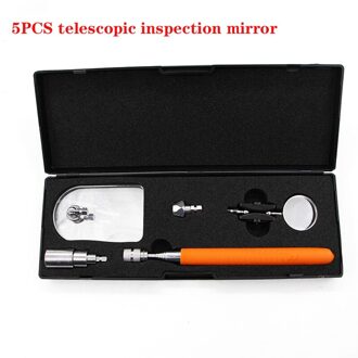 5Pcs Verstelbare Onderhoud Auto Chassis Telescopische Inspectie Spiegel Met Led Licht