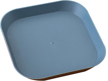 5Pcs Vierkante Plastic Voedsel Plaat Kids Peuters Onbreekbaar Plaat Keuken Snack Pasta Fruit Opslag Herbruikbare Diner Plaat blauw