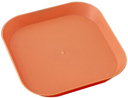 5Pcs Vierkante Plastic Voedsel Plaat Kids Peuters Onbreekbaar Plaat Keuken Snack Pasta Fruit Opslag Herbruikbare Diner Plaat oranje