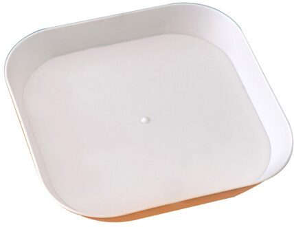 5Pcs Vierkante Plastic Voedsel Plaat Kids Peuters Onbreekbaar Plaat Keuken Snack Pasta Fruit Opslag Herbruikbare Diner Plaat wit