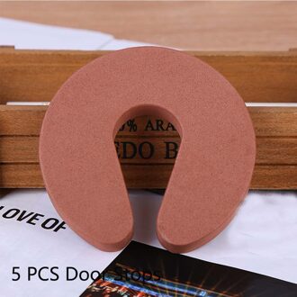5pcs Vingerknelbeveiliging Guard Voorkomen Deurvergrendeling Premium Veiligheid Duurzaam Kinderen Peuter Baby Deurstopper Kussen Vinger Beschermers koffie