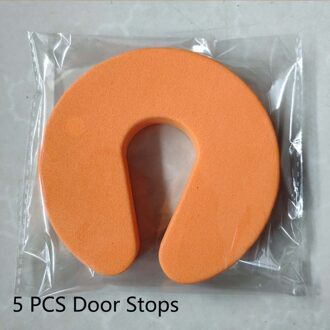 5pcs Vingerknelbeveiliging Guard Voorkomen Deurvergrendeling Premium Veiligheid Duurzaam Kinderen Peuter Baby Deurstopper Kussen Vinger Beschermers oranje