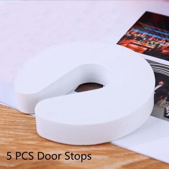 5pcs Vingerknelbeveiliging Guard Voorkomen Deurvergrendeling Premium Veiligheid Duurzaam Kinderen Peuter Baby Deurstopper Kussen Vinger Beschermers wit