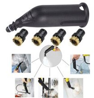 5Pcs Voor Karcher Stoomreiniger Borstel Nozzle + Draad Borstels SC1010 SC1.010 SC1020 Stofzuiger Veegmachine Vervangen Robot Onderdelen