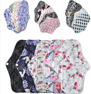 5pcs Washable Underwear Sanitary Napkin Pad Charcoal Sanitary Pad Menstrual Period Washable Bamboo Sanitary Napkin Canbe reused