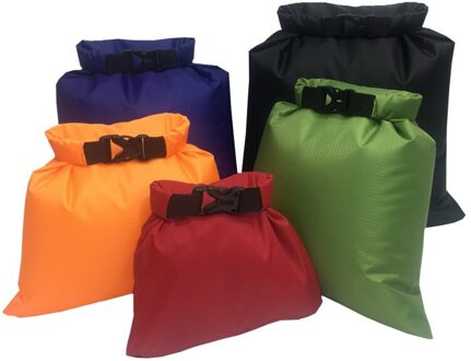 5Pcs Waterdicht Gecoat Silicone Stof Druk Droge Bag Storage Pouch 1.5/2.5/3.5/4.5/6L rafting Kano Varen Dry Bag mix kleur