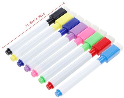 5Pcs Whiteboard Pen Uitwisbare Droog White Board Markers Zwarte Inkt Fijne Size Nip