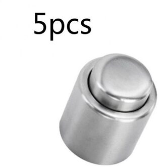 5Pcs Wijn Stop Lek Gratis Wijnfles Cap Verse Houden Sealers Vacuüm Bier Drank Champagne Sluitingen Voor Bar Accessoires 5stk
