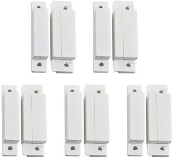 5PCS Wired Door Window Sensor Detector Magnetic Door Contact Sensor Switch For Burglar Alarm System Kit