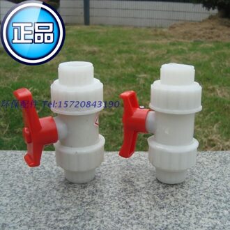 5Pcs Wit DN15/20/25 Plastic Klep Polypropyleen Kogelkraan 4 Punten 6 Punten Pp Slip Knoop Bal valve type1
