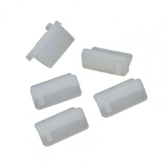 5Pcs Zachte Siliconen Stofdicht Standaard Data Plug Usb 2.0/3.0 Stof Plug Port Charger Cover Voor Pc Notebook laptop Desktop Telefoon transparant