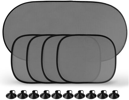 5Pcs Zwarte Auto Zonnescherm Auto Venster Zuignap Auto Zonnescherm Auto Gordijn Auto Zonnescherm Auto Styling Covers zonneklep
