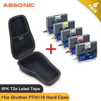 5PK Tze 231 431 531 631 731 Met Label Printer Hard Case Box Beschermende Compatibel Voor Brother P-Touch h110 PT-H110 Label Maker 1 reeks