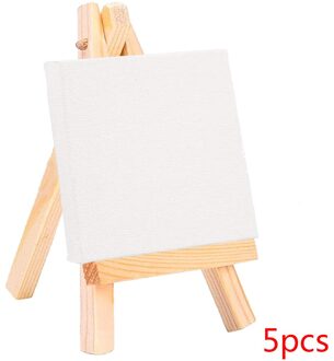 5Set Mini Leeg Canvas Voor Schilderij Acryl Verf Met Schildersezel Art Supplies Voor Schilderen Kunstenaar Briefpapier Kids