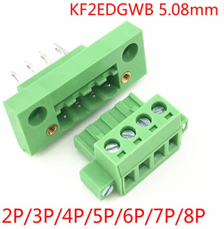 5sets KF2EDGWB 5.08 2/3/4/5/6/7/8Pin Wall Terminal Plug Type 5.08mm Pitch Connector Pcb Screw Terminal Block
