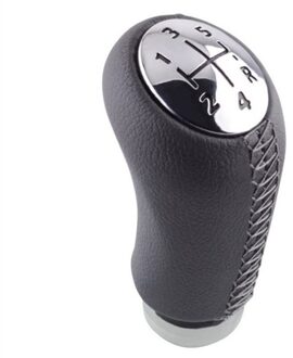 5Speed Lederen Mt Pookknop Voor Renault Megane Ii MK2 Scenic 2 Clio 3 Iii MK3 Gearshifter Pen hoofd Bal Zwart Grijs Beige