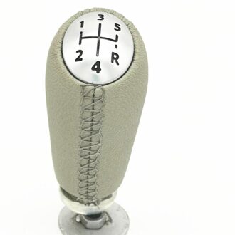 5Speed Lederen Mt Pookknop Voor Renault Megane Ii MK2 Scenic 2 Clio 3 Iii MK3 Gearshifter Pen hoofd Bal Zwart Grijs Beige