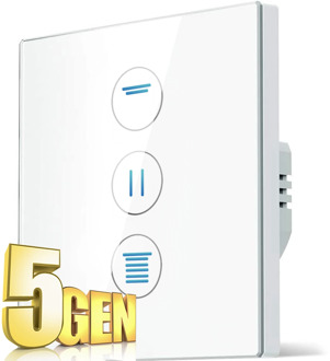 [5th Generation] CURRYDOUBLE Wlan roller shutter switch, percentage function, Siri, Alexa and Google