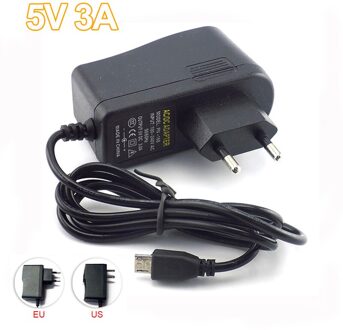 5V 3A Micro Usb Ac Naar Dc Power Adapter Supply Us Eu Plug Iuput 100V-240V converter Adapter Uitgang Dc 3000mA Voor Raspberry Pi eu stekker