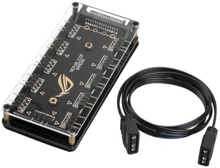 5V 3Pin Rgb Led Splitter 10-Poort Hub Met 50Cm 3Pin Verlengsnoer, perfect Voor Veel Rgb