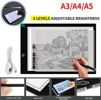 5V A3 A4 A5 Led Light Pad Tablet Diamond Schilderij Tekening Tablet Oogbescherming Heldere Acryl Kopie Board Diamant borduurwerk Kunst