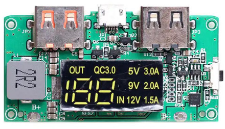 5V Boost High Pass Qc3.0 Fast Charging Press Board With Digital Power Display Mobile Power Circuit Board