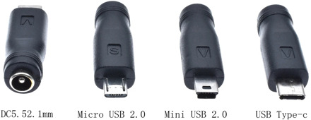 5V DC 5.5 * 2.1 mm Power Jack USB 3.1 Type C USB-C Type-c 5.5mm *2.1mm Mini USB Right & Micro USB DC Power Connector Adapter
