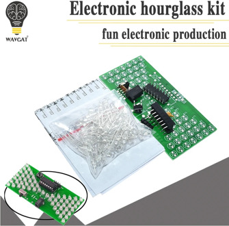 5V Electronic Hourglass DIY Kit Funny Electric Production Kits Precise With LED Lamps Double Layer PCB Board 84*40mm
