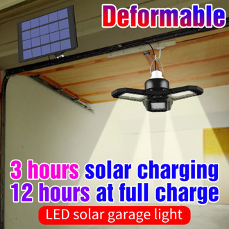 5V Indoor Solar Pendant Light IP65 Waterproof LED Garage Lighting Lamp 60W 80W Solar Panel With Cable Deformable Ceiling Lights