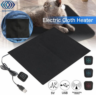 5V USB Electric Clothes Heater Sheet Adjustable Temperature Pet Heating Pad Winter Heated Gloves For Cloth Waist Warmer Tablet