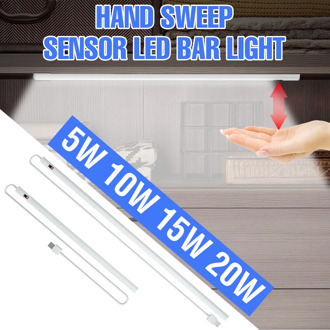 5V USB Power Smart LED Kitchen Light Hand Sweep Sensor Lamp 2835SMD Closet Backlight for Cabinet Wardrobes Drawer 20/30/40/50 cm