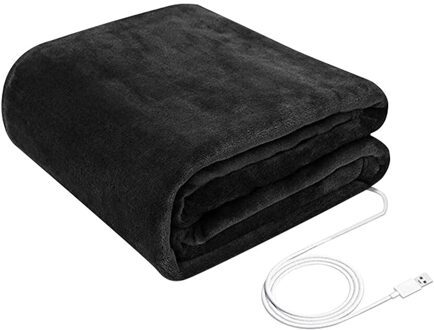 5V Usb Zachte Elektrische Dekens Verwarmde Shawl Winter Elektrische Opwarming Hals Schouder Carbon Fiber Verwarming Deken Pad zwart