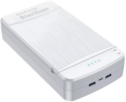 5V Uv Sterilisator Box Masker Telefoon Uv Desinfectie Case Usb Multifunctionele Sieraden Horloge Telefoons Cleaner Ultraviolet Sterilisatie wit