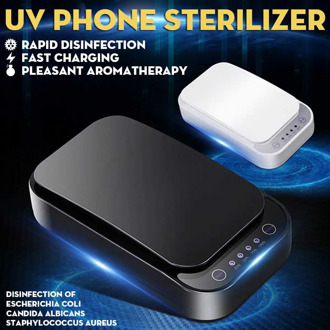 5V Wireless UV Phone Sterilizer Box Jewelry Phones Cleaner Personal Sanitizer Disinfection Box Support Wireless Charging