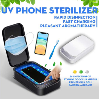 5V Wireless UV Phone Sterilizer Box Jewelry Phones Cleaner Personal Sanitizer Disinfection Box Support Wireless Charging