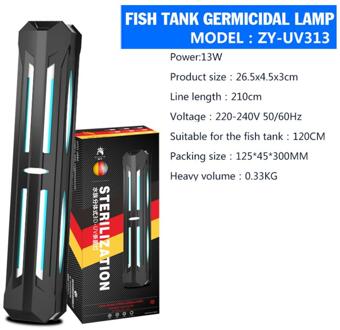 5W-22W Uv Quarium Kiemdodende Lamp Duiken Sterilisatie Visvijver Aquarium Ultraviolet Licht Algen Desinfectie Light 13W