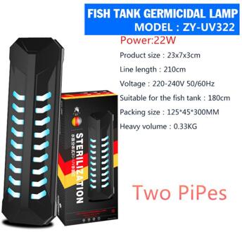 5W-22W Uv Quarium Kiemdodende Lamp Duiken Sterilisatie Visvijver Aquarium Ultraviolet Licht Algen Desinfectie Light