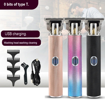 5W Metal Hair Trimmer USB Charging Hair Clipper Kit Cordless Hair Cutting Machine Professional Beard Trimmer Haircut Styling