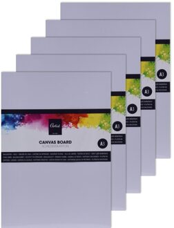 5x A3 Schilderkarton met canvas 40 x 30 cm