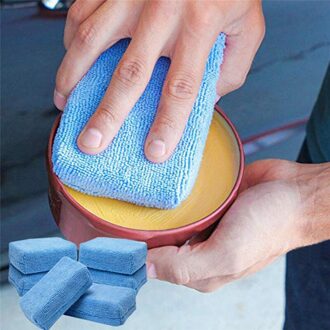 5x Auto Microfiber Applicators Sponzen Doeken Microvezel Hand Wax Polijsten Pad 12Cm X 8Cm