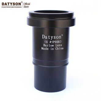 5x Barlow Lens 1.25 "Volledig Multi Coated Metalen Draad M42 voor Astronomische Telescoop Oculair Oculaire Accepteren T Ring