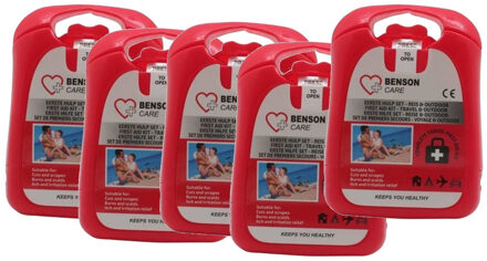 5x EHBO reiskit / compacte eerste hulp verbanddoos - outdoor / reis - verbanddoos / first aid kit