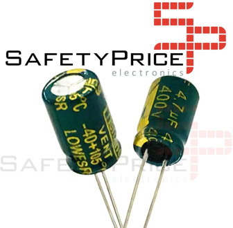 5x electrolytic capacitor 4.7uF 400v LOW ESR 105 ° C 8x12mm