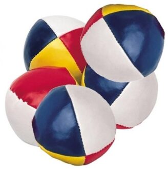 5x Gekleurde jongleerballen 6,5 cm - Jongleerballen speelballen ballengooien