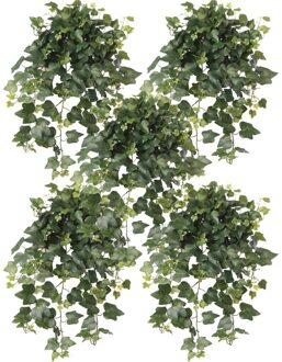 5x Groene Hedera Helix/klimop kunstplant 65 cm voor buiten -  UV kunstplanten/nepplanten - Weerbestendig