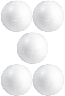 5x Hobby/DIY piepschuim bal/bol 15 cm halve schalen - Kerstballen maken - Knutselen basis materialen/hobby materiaal