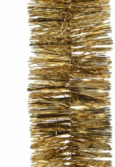 5x Kerst lametta guirlandes goud 270 cm kerstboom versiering/decoratie - Kerstslingers Goudkleurig