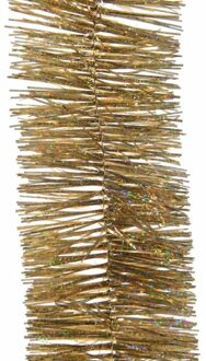 5x Kerst lametta guirlandes goud glitters/glinsterend 7,5 x 270 cm kerstboom versiering/decoratie - Kerstslingers Goudkleurig