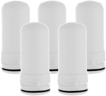 5x Kraan Water Filter Purfier Cartridge Voor Thuis Keuken Wit 4.2x8.7cm