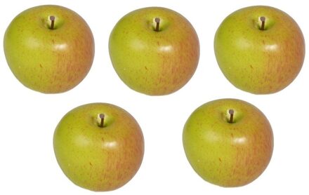 5x Kunst fruit appels 8 cm - Kunstbloemen Multikleur